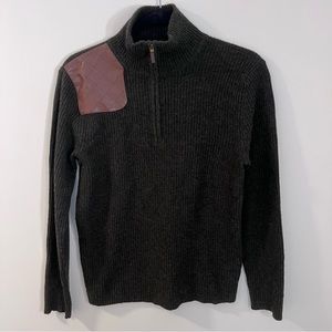 Lauren Ralph Lauren wool cashmere Henley 1/4 zip sweater